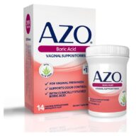 AZO. Boric Acid Vaginal Supposutories 600 mg - 14 supositorios vaginales.