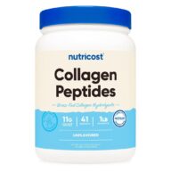 Nutricost. Péptidos de colágeno 11 gramos - Colágeno Hidrolizado Bovino alimentado con hierba - 41 porciones sin sabor