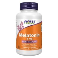 Now. Melatonina 5 mg - 180 cápsulas por frasco.