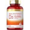 Carlyle. Vitamina D3 10,000 unidades - 400 capsulas.