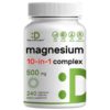 Deal Suplement. Complejo de Magnesio 500 mg - 10 tipos de magnesio - 240 cápsulas