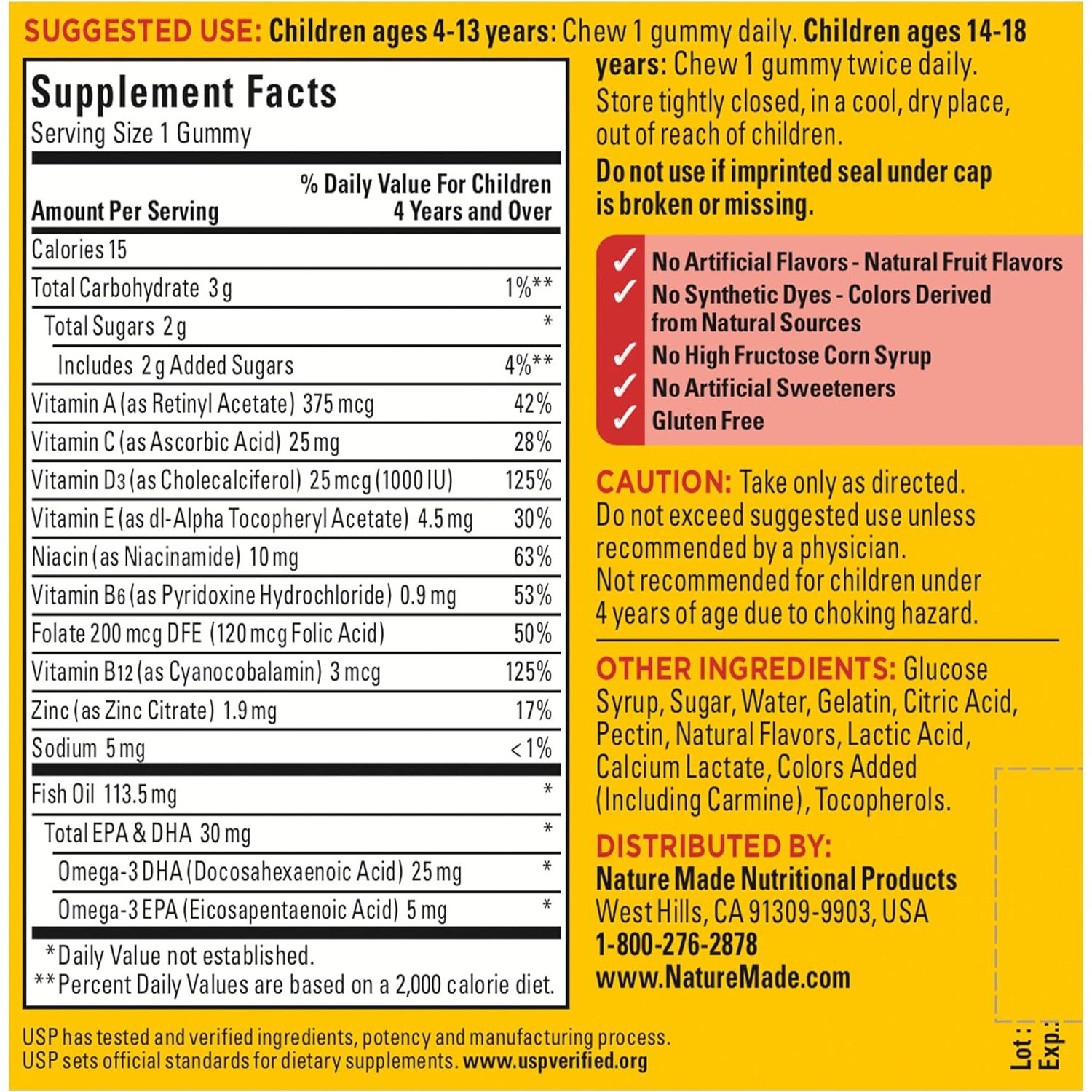 NatureMade. Omega 3 EPA DHA + Vitaminas para niños - 70 gomitas. - Image 4