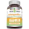 Amazing Formulas. Complejo de Ashwagandha + Cúrcuma + Jengibre + Rodhiola + Pimienta Negra - 5,200 mg - 120 cápsulas por frasco