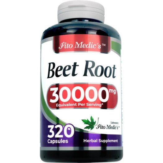 Fito Medics. Beet Root - Raíz de Remolacha 30,000 mg - Por cada 3 cápsulas - 320 cápsulas