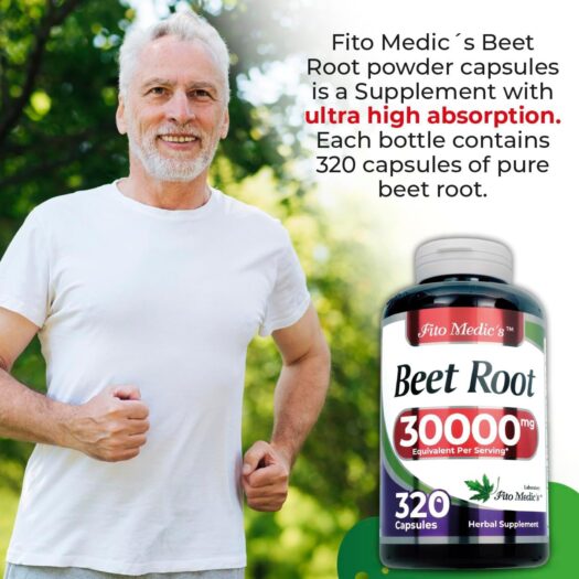 Fito Medics. Beet Root - Raíz de Remolacha 30,000 mg - Por cada 3 cápsulas - 320 cápsulas - Image 3