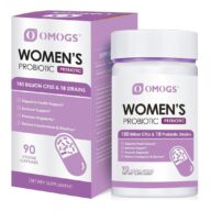 OMOGS. Probióticos para mujeres, 180 mil millones de UFC, 18 cepas, con prebióticos orgánicos, extracto de arándano, D-manosa y enzimas digestivas - Por 2 cápsulas - 90 cápsulas por frasco.