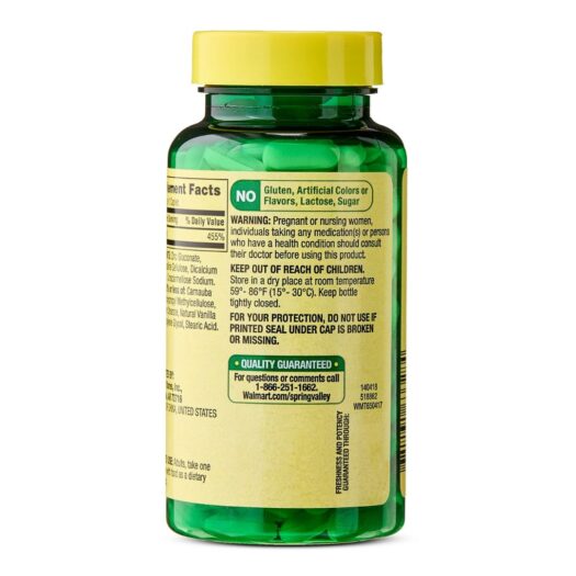 Spring Valley. Zinc (Gluconato) 50 mg - 250 tabletas por frasco - Image 7