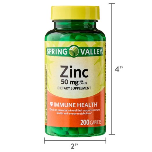 Spring Valley. Zinc (Gluconato) 50 mg - 250 tabletas por frasco - Image 8