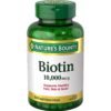 Nature´s Bounty. Biotina 10,000 mcg - 250 cápsulas.