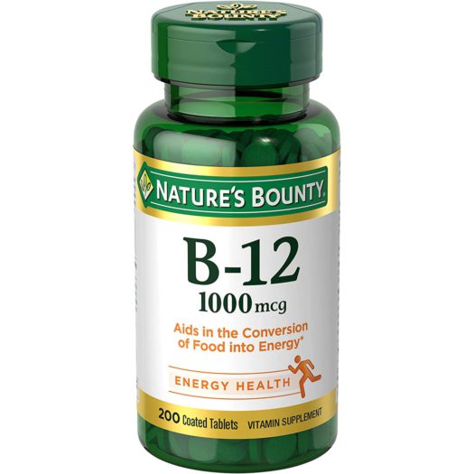 Nature's Bounty. Vitamina B12 1000 mcg - 200 tabletas.
