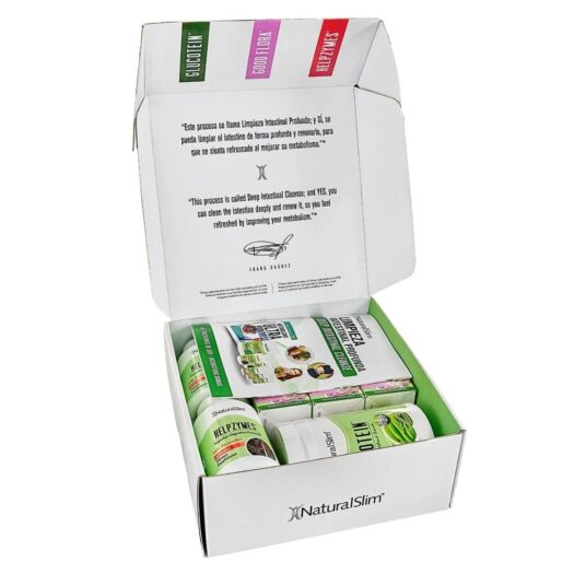 NaturalSlim. Kit Limpieza Intestinal Profunda (3 Good Flora + 2 Helpzymes + 1 Glucotein) + 1 Libro Gratis del Sr. Frank Suárez - Image 4