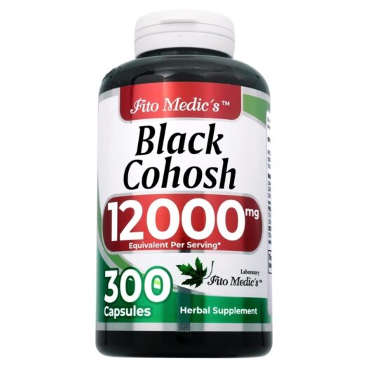 Fito Medics. Black Cohosh 12,000 mg - 300 cápsulas por frasco