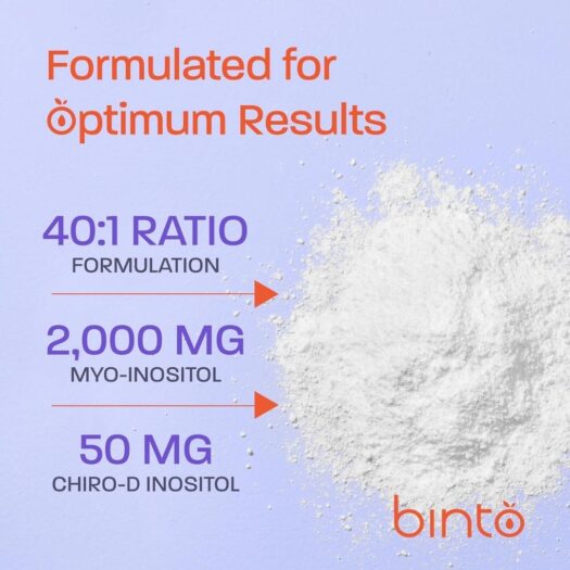Binto. Myo y D-Chiro Inositol 2050 mg - 60 porciones en polvo sin sabor - Image 3