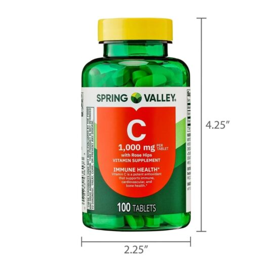 Spring Valley. Vitamina C 1,000 mg - 250 tabletas por frasco. - Image 9