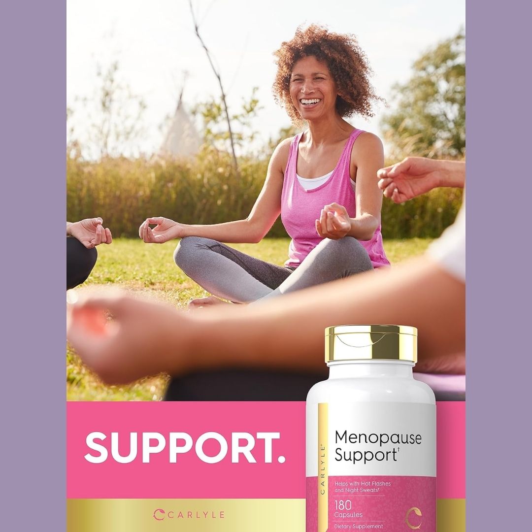 Carlyle. Menopause Support. Black Cohosh + Isoflavonas de Soya + Dong Quai + otros extractos herbales. Para sofocos y sudores nocturnos - 180 cápsulas por frasco. - Image 6