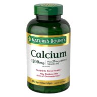 Nature´s Bounty. Calcio 1,200 mg + Vitamina D3 1,000 IU por cada 2 cápsulas - 220 cápsulas.