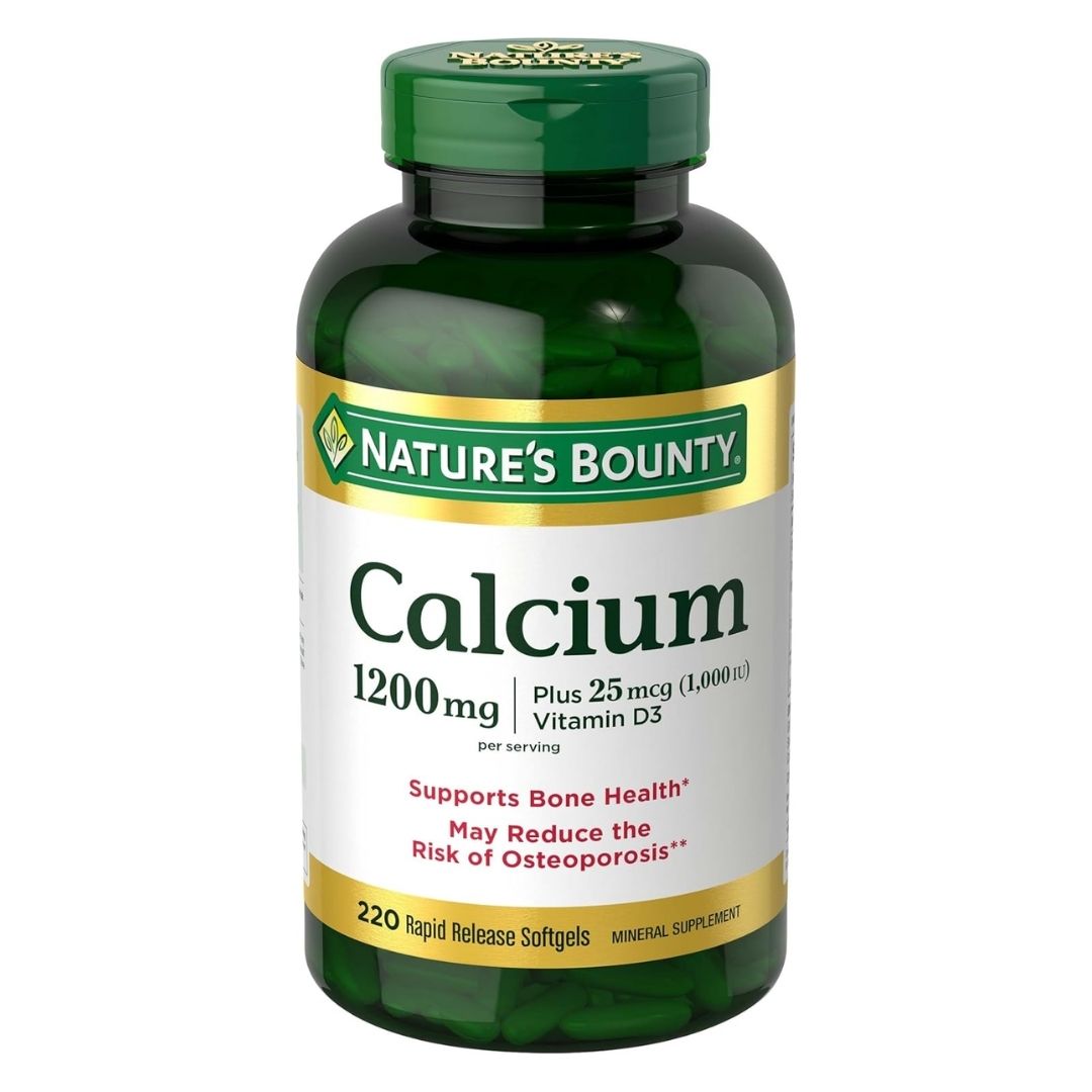 Nature´s Bounty. Calcio 1,200 mg + Vitamina D3 1,000 IU por cada 2 cápsulas - 220 cápsulas.