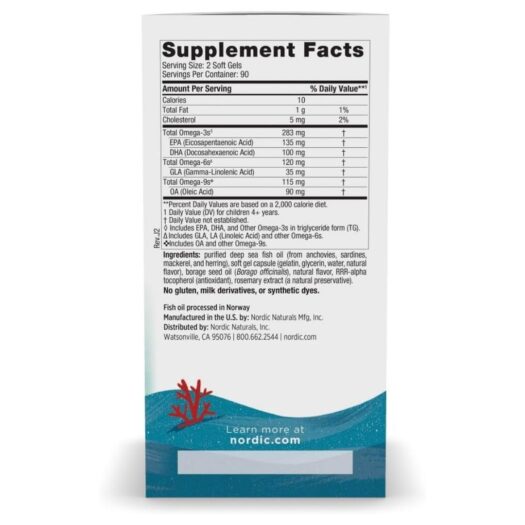 Nordic Naturals. Complete Omega 369 Junior - 6 años a más - 518 mg por cada 2 mini softgels - 90 mini softgels sabor limón por frasco - Image 2