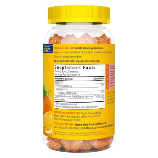 NatureMade. Vitamina C 250 mg - Por cada dos gomitas - 150 gomitas por frasco - Image 2