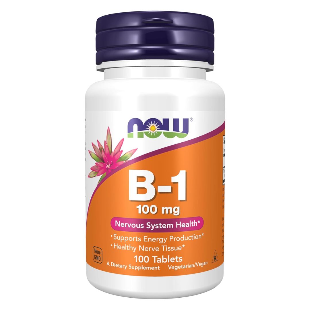 Now. Vitamina B1 100 mg - 100 tabletas por frasco.