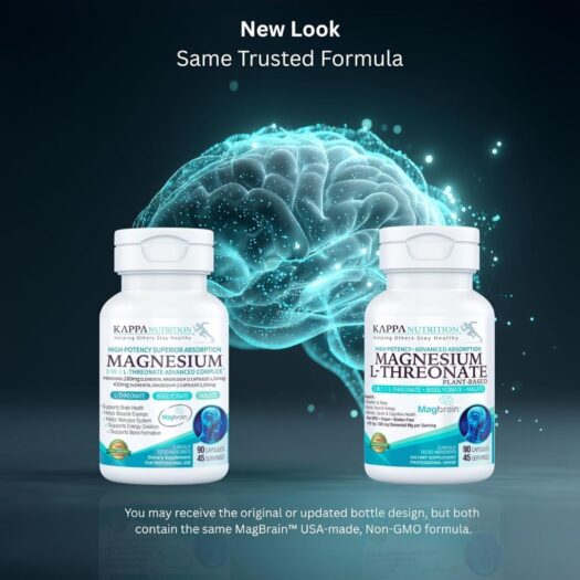 Kappa Nutrition. Magbrain Magnesio L-treonato a base de plantas 3 en 1 -  420 mg de magnesio elemental por cada 3 cápsulas - 90 cápsulas - Image 2