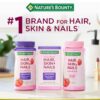 Nature's Bounty. Hair, Skin and Nails con biotina - 6,000 mcg + Vitaminas A, C y E sabor a fresas - 80 gomitas por frasco - Image 7