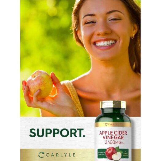 Carlyle. Vinagre de Sidra de Manzana 2,400 mg - Por cada 4 cápsulas - 240 cápsulas. - Image 6