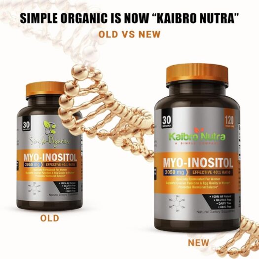 Kaibro Nutra. Myo Inositol 2050 mg - 120 capsulas veganas por frasco. - Image 3