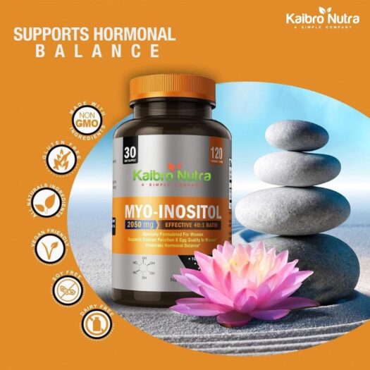 Kaibro Nutra. Myo Inositol 2050 mg - 120 capsulas veganas por frasco. - Image 4