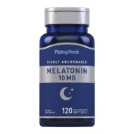 Piping Rock. Melatonina 10 mg - 120 cápsulas blandas por frasco.