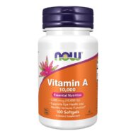Now. Vitamina A 10,000 UI - 100 cápsulas blandas por frasco.