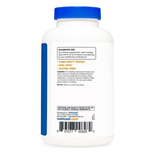 Nutricost. Evening Primrose Oil 1300 mg Aceite de Onagra - 120 softgels/ capsulas blandas por frasco - Image 4