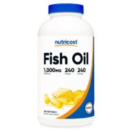 Nutricost. Fish Oil 1,000 mg - EPA 340 MG + DHA 220 MG por softgel - 240 softgels por frasco.