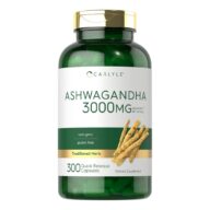 Carlyle. Ashwagandha 3,000 mg + Pimienta negra 12 mg - por porción (2 cápsulas por porción) - 300 cápsulas por frasco