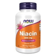 Now. Niacin - Vitamina B3 - 500 mg NO FLUSH FREE - 100 cápsulas.