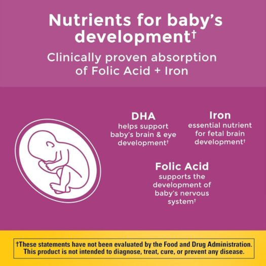 NatureMade. Multivitaminas + Minerales Prenatales + Omega 3 (DHA + EPA) 110 softgels / cápsulas blandas. - Image 3