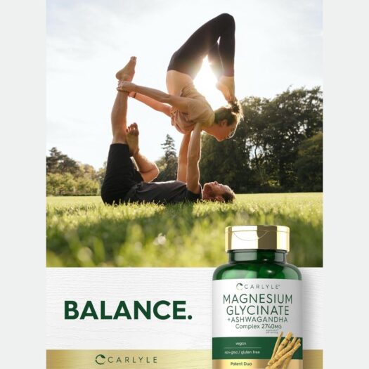 Carlyle. Complejo de Glicinato de Magnesio + Ashwagandha 2,470 mg por cada 3 cápsulas - 120 cápsulas por frasco - Image 7