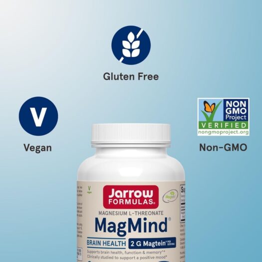 Jarrow Formulas. MagMind L-Treonato de Magnesio 2,000 mg - Por 3 cápsulas - 72 cápsulas por frasco
