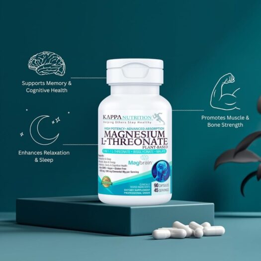 Kappa Nutrition. Magbrain Magnesio L-treonato a base de plantas 3 en 1 -  420 mg de magnesio elemental por cada 3 cápsulas - 90 cápsulas - Image 5