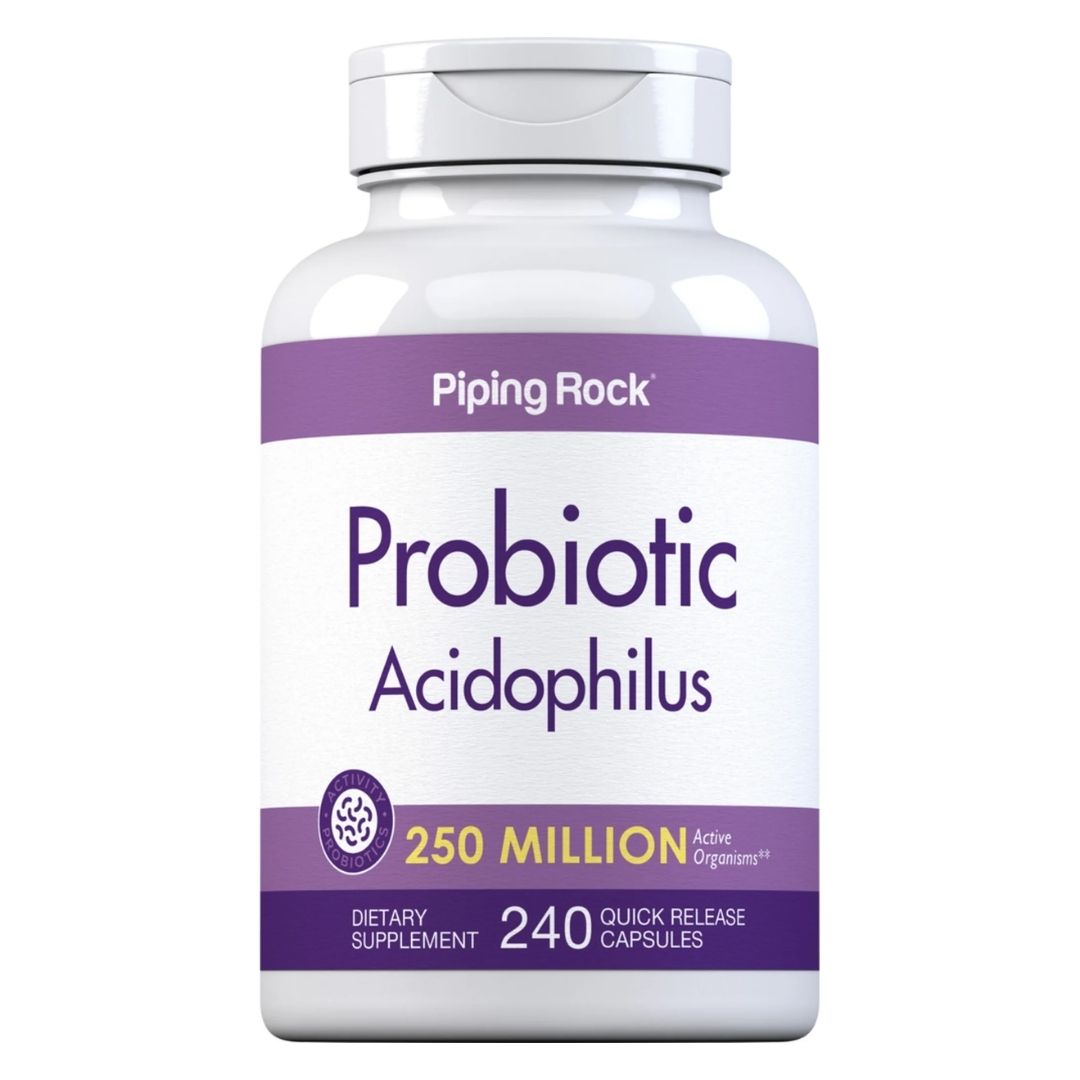 Piping Rock. Probióticos Acidophilus 250 millones - 240 cápsulas vegetarianas por frasco
