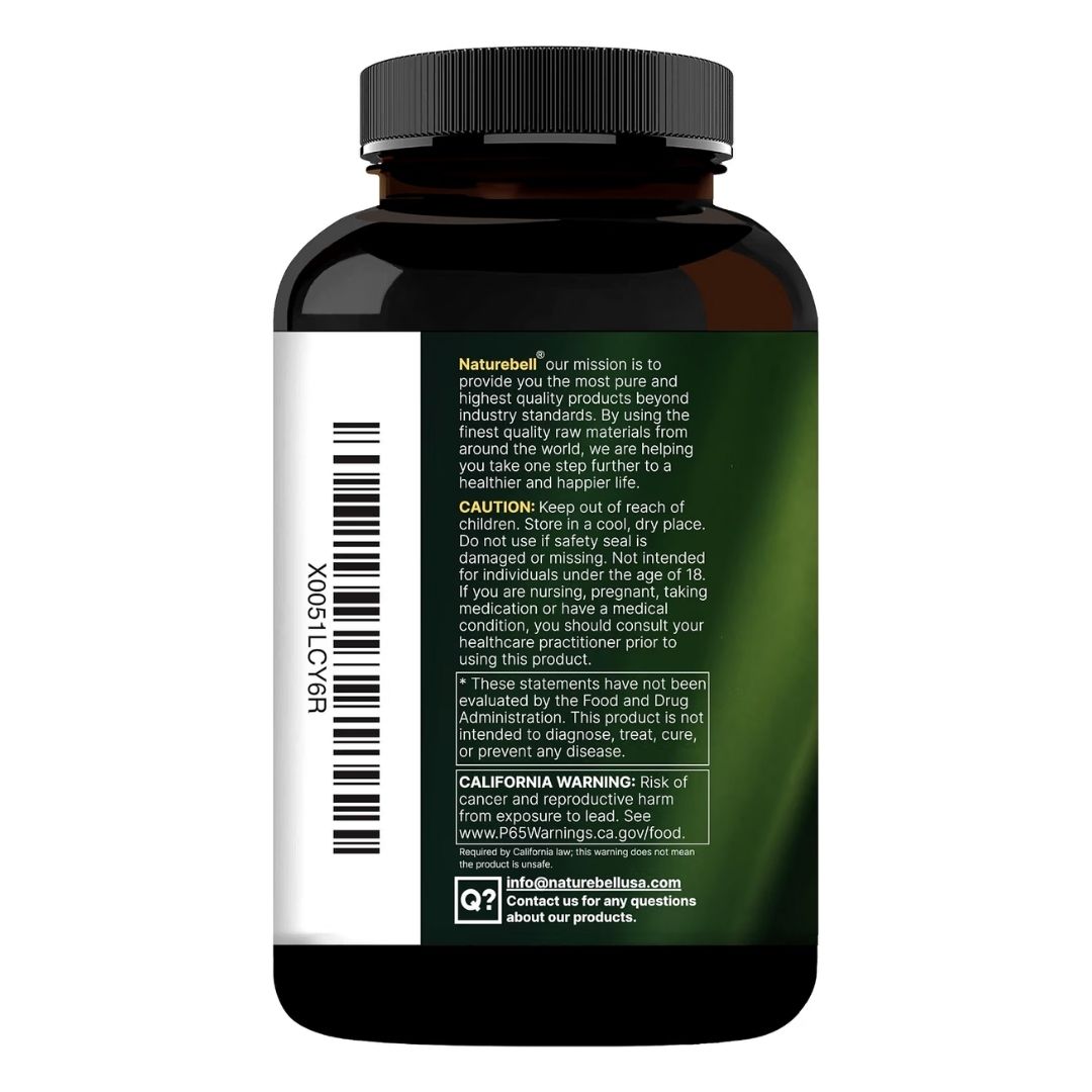 Naturebell. Complejo de Berberina + Canela Ceylon + Cúrcuma + Melón Amargo + Pimienta negra 4,800 mg por 3 cápsula - 240 cápsulas por frasco. - Image 6