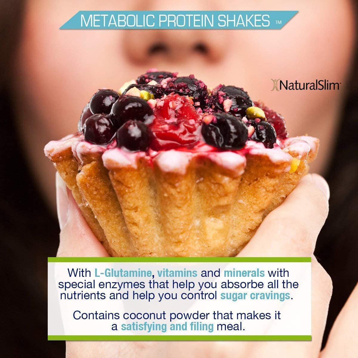 NaturalSlim. Metabolic Protein Chocolat Shake Mix - 17.6 onzas (1.1 libras) - Image 6