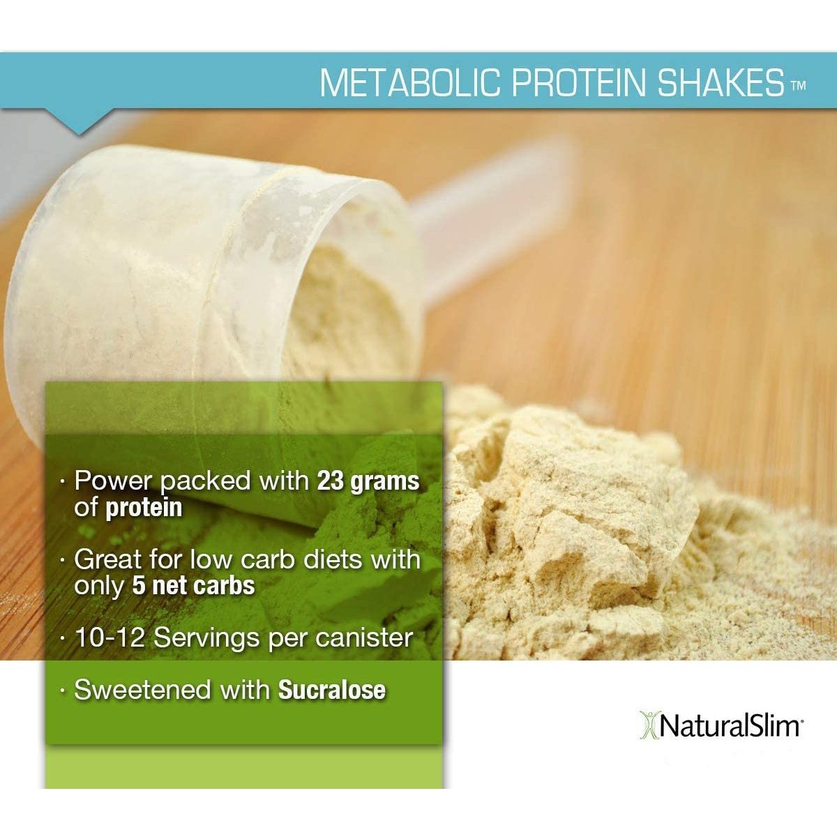NaturalSlim. Metabolic Protein Chocolat Shake Mix - 17.6 onzas (1.1 libras) - Image 3