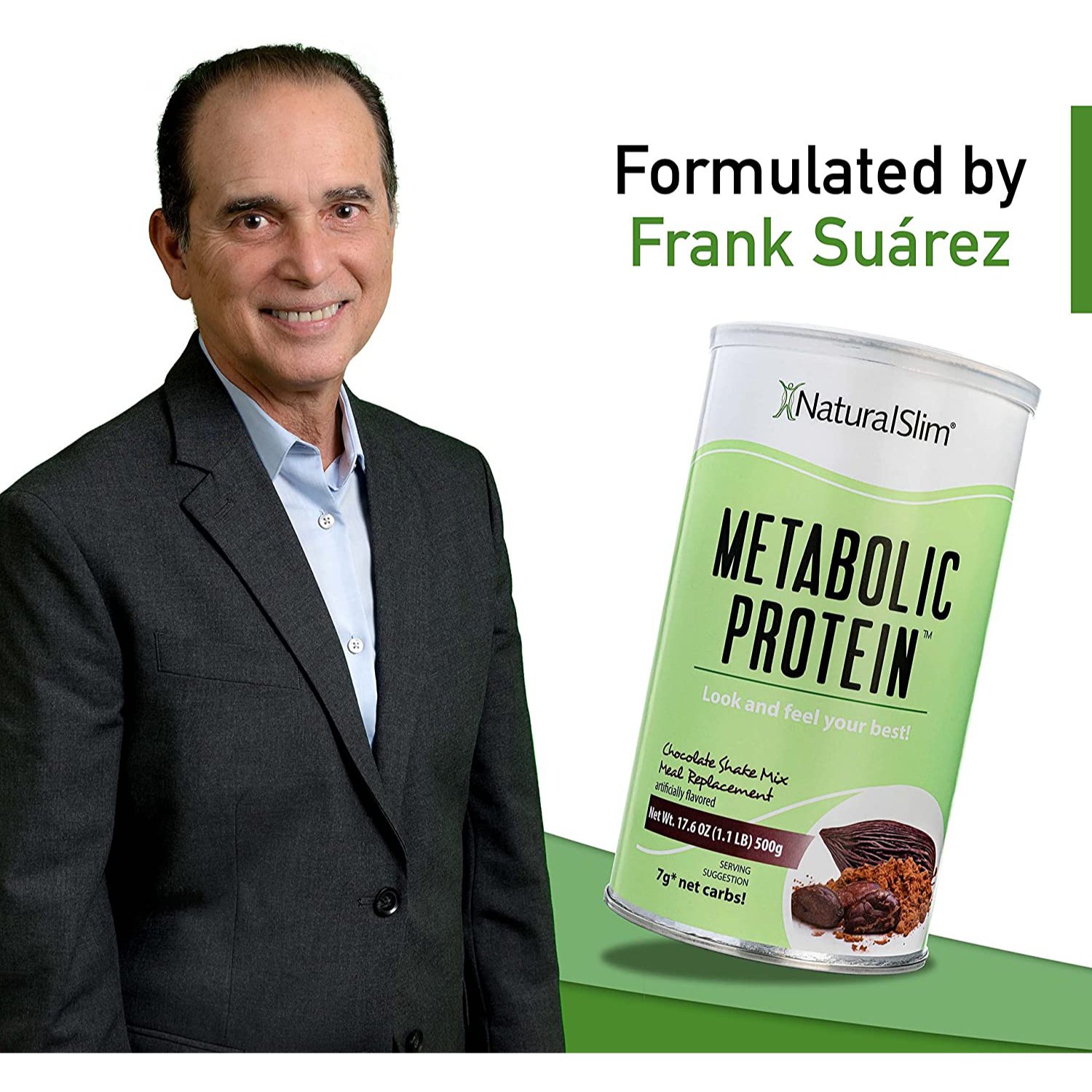 NaturalSlim. Metabolic Protein Chocolat Shake Mix - 17.6 onzas (1.1 libras) - Image 8