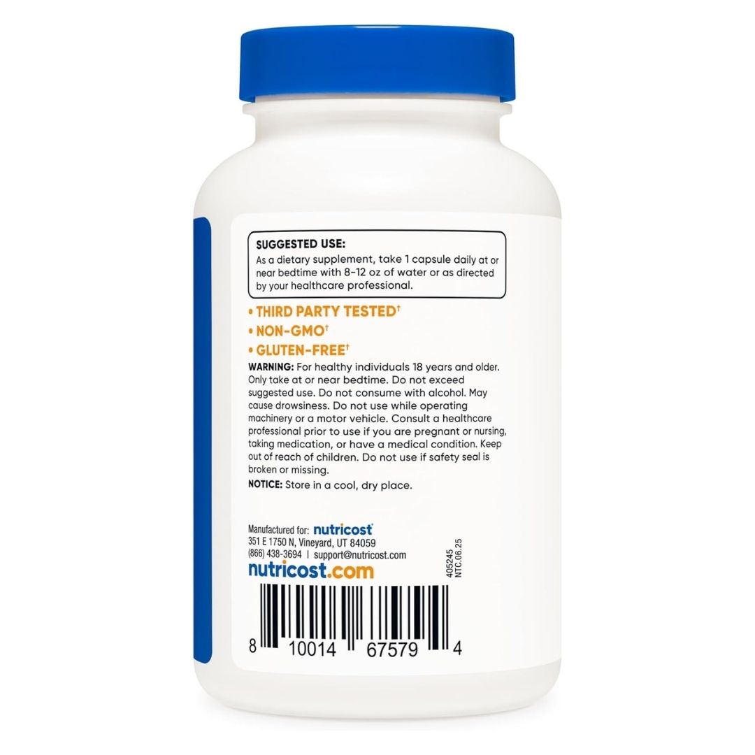 Nutricost. Melatonina 20 mg - 240 cápsulas por frasco. - Image 4