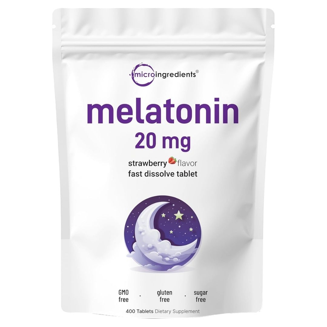 Microingredients. Melatonina 20 mg (por cada tableta masticable) - 400 tabletas masticables.