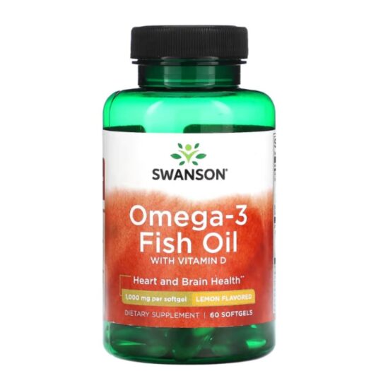 Swanson. Omega 3 1,000 mg - 60 softgels por frasco