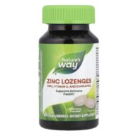 Natures Way. Zinc 23 mg + Vitamina C 100 mg. + Equinacea 20 mg - 60 lozenges - Caramelos Chupables.