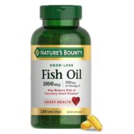 Nature's Bounty. Fish Oil 1,000 mg - 220 capsulas por frasco.