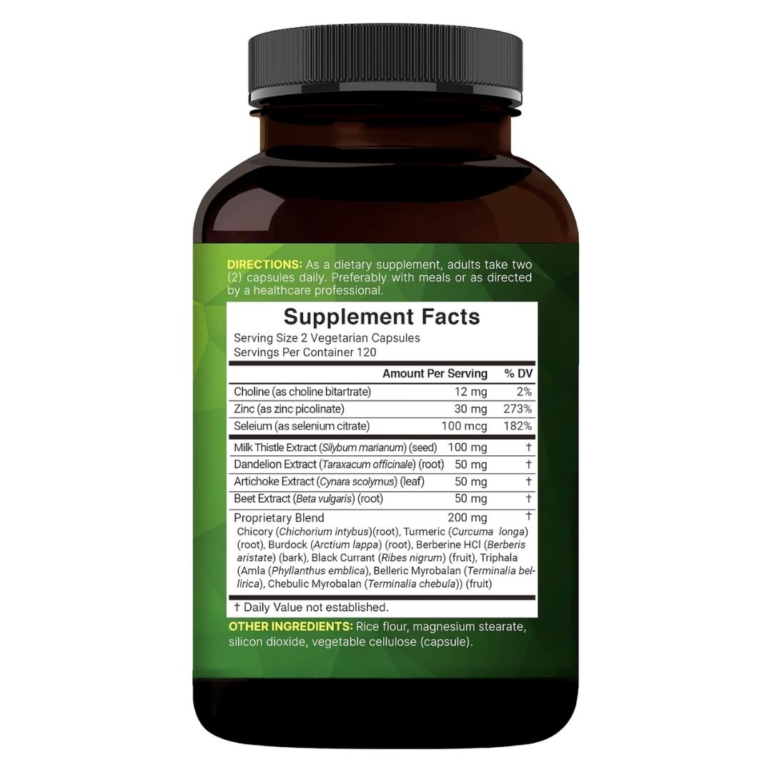 Naturebell. Complejo Liver 15 en 1 - Cardo Mariano, Diente de León, Alcachofa, Cúrcuma, Berberina, Remolacha y otros - 240 cápsulas por cápsula. - Imagen 2